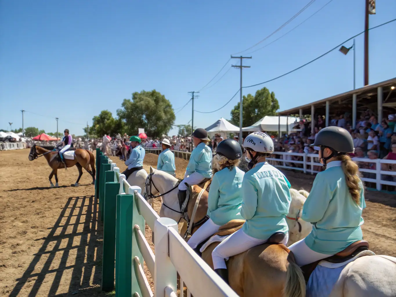 A group of riders participating in a CAVAL 'AUNIS' equestrian event, showcasing teamwork and camaraderie.